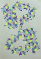 キクループ | 2025 | 420×297mm | 木版、紙、クレヨン | エディション5(色違い)