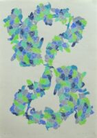 キクループ | 2025 | 420×297mm | 木版、紙、クレヨン | エディション5(色違い)