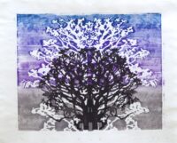 冬の木 | 2025 | 450×365mm | 木版、紙、アクリル | エディション2